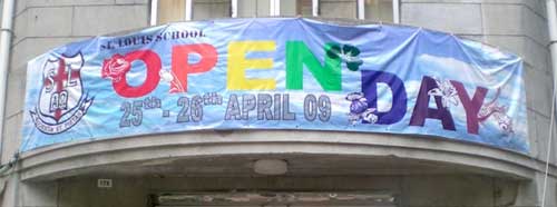 St Louis School Open Day Banner